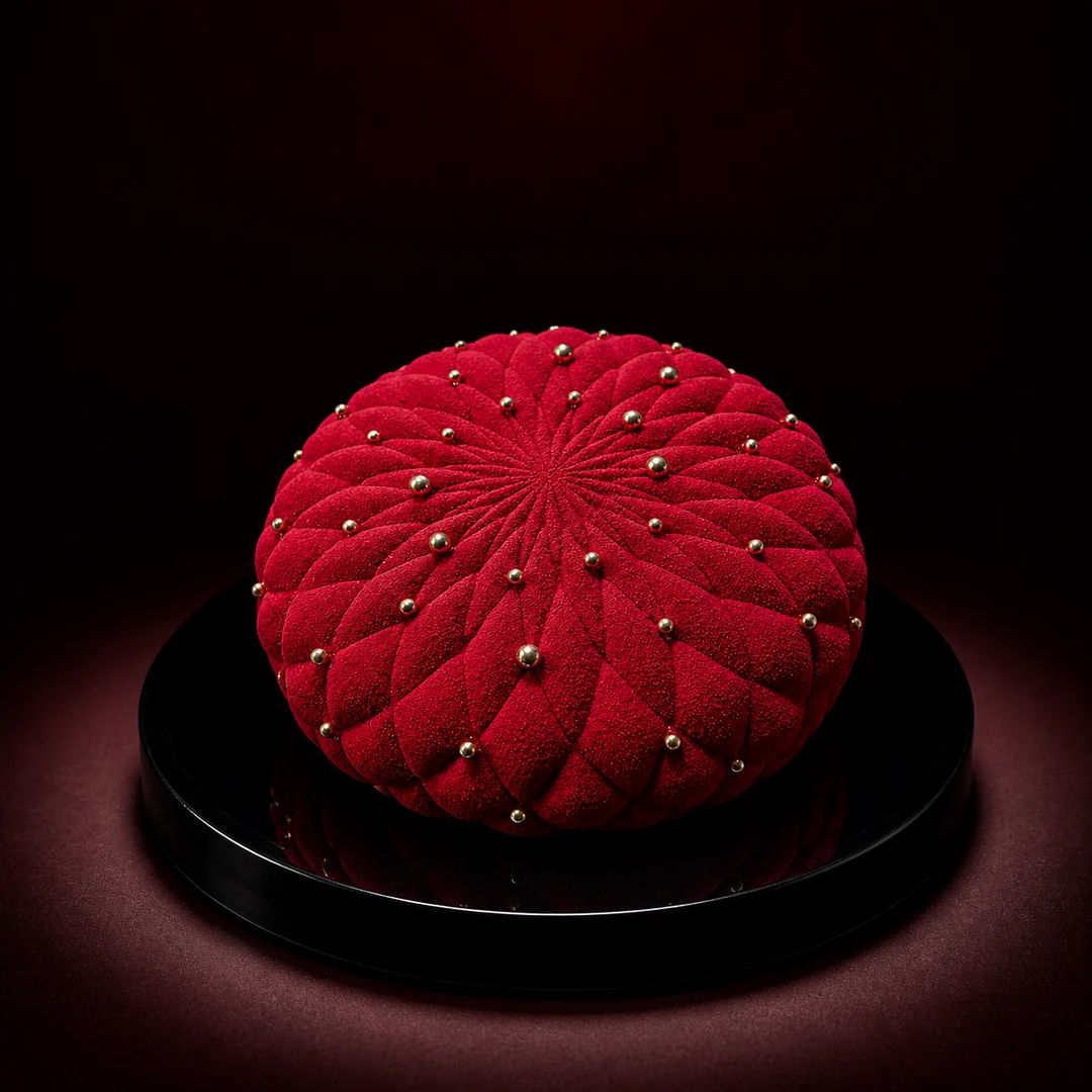 Red rosette entremet