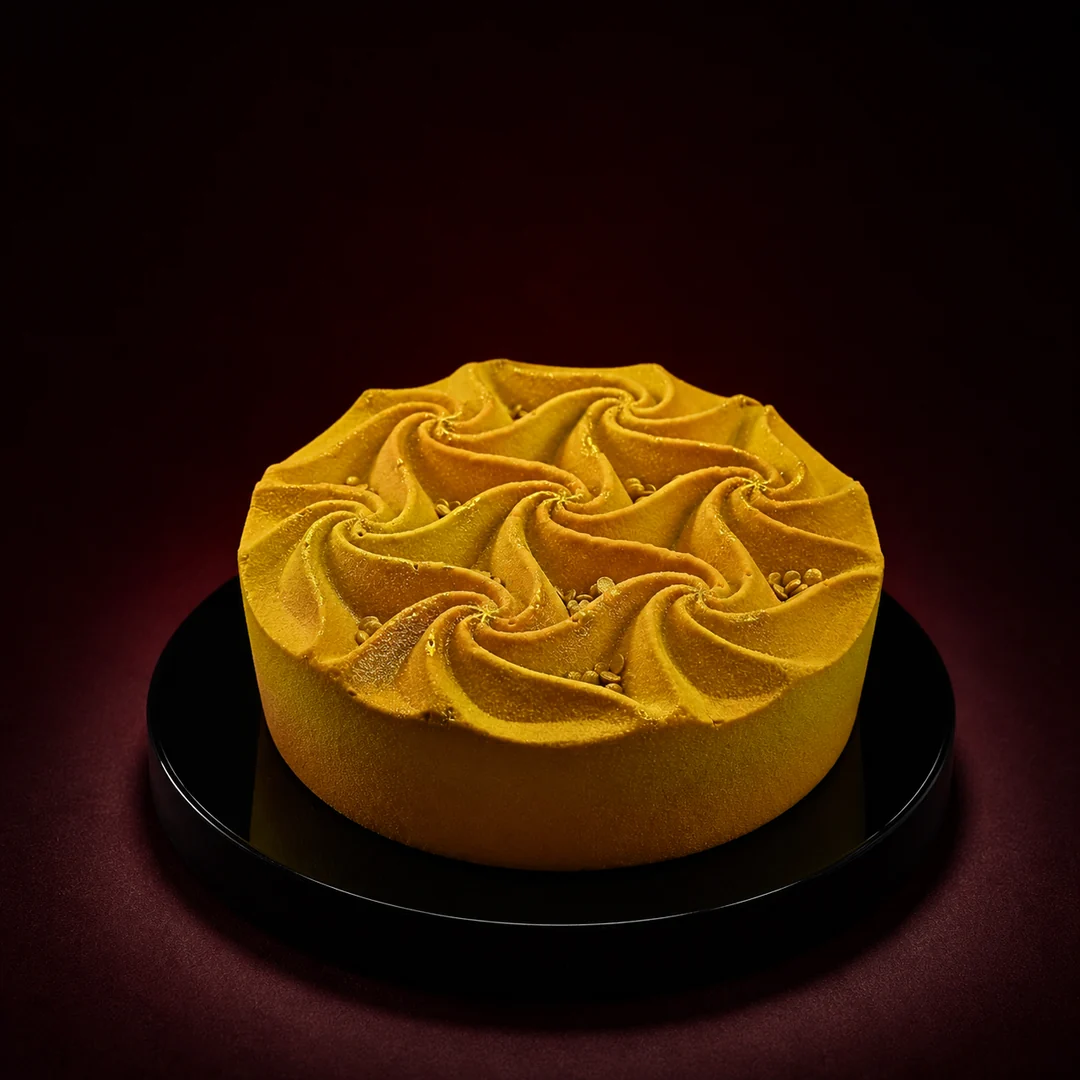 Gold rosette entremet