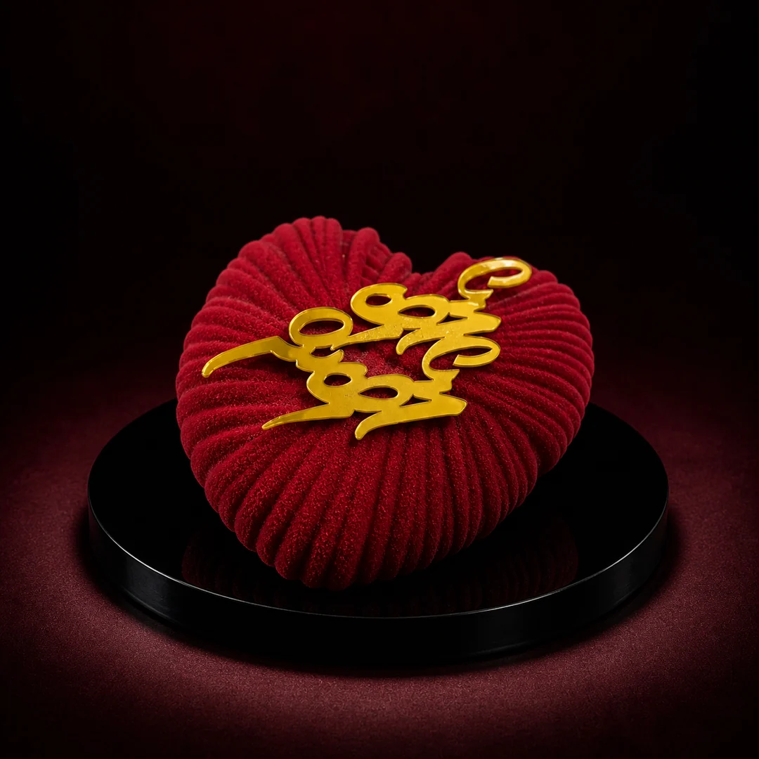 Red heart entremet