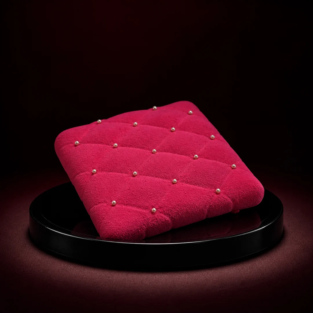 Pink square entremet