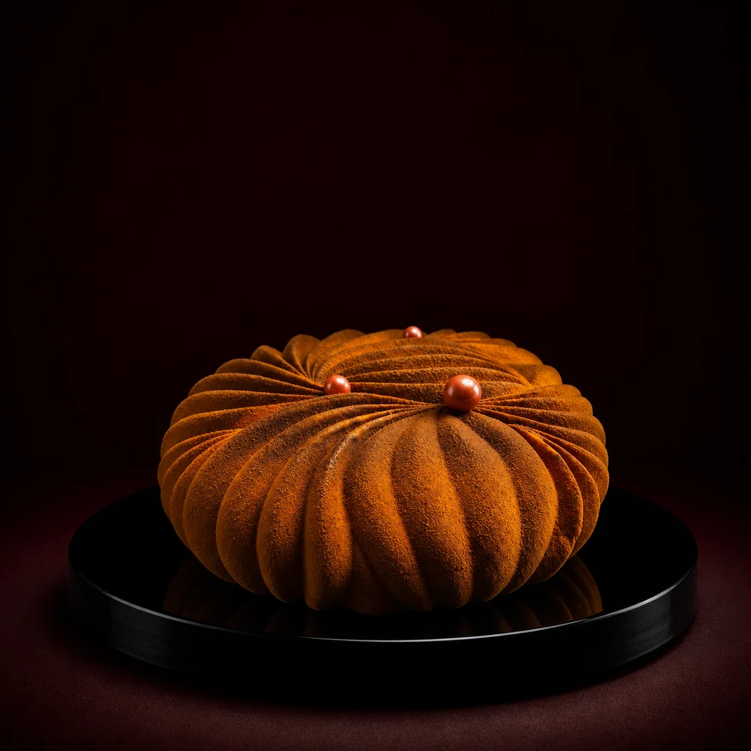 Caramel rosette entremet